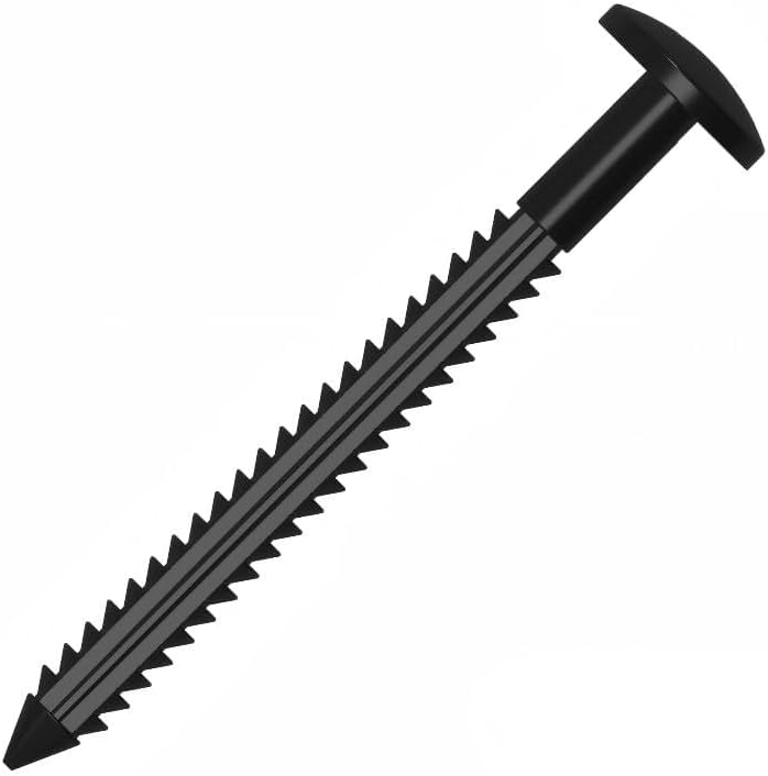 3 Inch Vinyl Shutter Fasteners 100 Pack Black Vinyl Shutter Pins Bulk Anchors for Commercial Large Scale Installation