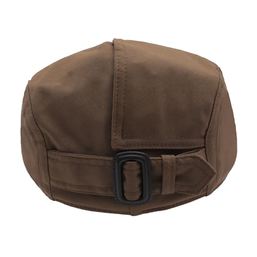 Image of ZLYC Men Cotton Flat Cap Summer Scally Ivy Gatsby Newsboy Beret Driver Cabbie Hunting Hat