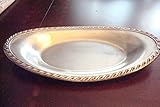 Wm Rogers/Compatible with Oneida silverplate Boat Tray Twisted Rope Around The Rim Original
