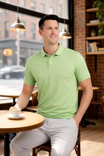 Image of Men's Plain Polo Neck T-Shirt | Comfortable | Stylish Casual & Smart Wear | Half Sleeve | Regular Fit