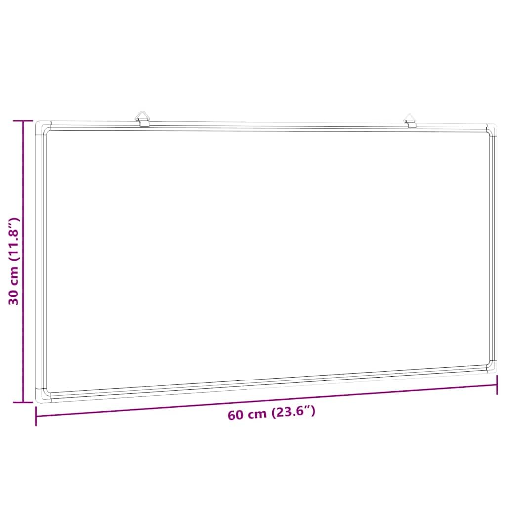 Tableau Blanc magnétique 60x30 cm Aluminium avec Cadre Robuste Surface Lisse pour Affichage Notes Photos Bureau école Salle de conférence