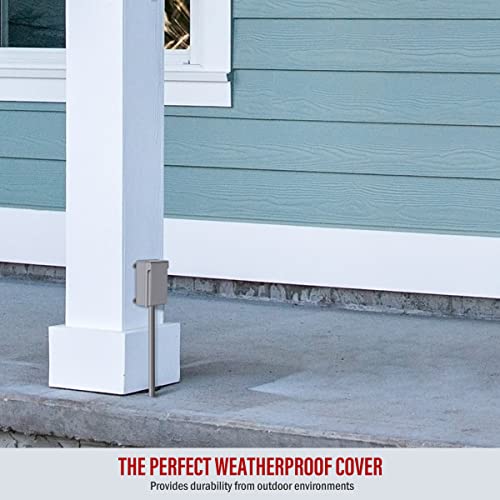 Enerlites Vertical Duplex Weatherproof Wall Plate, Outdoor Electrical Outlet Cover, Standard Size 1-Gang 4.84” X 2.83”, Thermoplastic, 8821-Wpv-Gy, Gray #TOP5