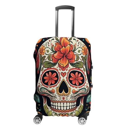 Housse de valise crâne de sucre élastique et lavable pour bagages de 48,3 à 81,3 cm