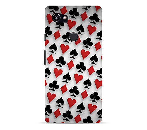 TRUEMAGNET Premium Playing Card Pattern Printed Hard Mobile Back Cover for Google Pixel 2 XL, Designer & Attractive Case for Your Smartphone