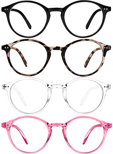 Image of Yogo Vision Blue Light Blocking Glasses Men Women Computer Anti Eyestrain Glasses Round Frame Blue Light Blocker Eyeglasses