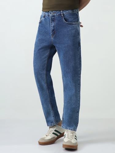 Image of Urbano Fashion Men's Slim Fit Washed Denim Jeans Stretchable