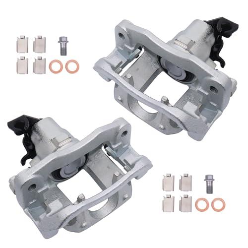 MOSTPLUS Rear Disc Brake Calipers Assembly Compatible for 2008-2012 Chrysler Town Country Dodge Grand Caravan 2009-2012 Volkswagen Routan 2012 2013 Ram C/V w/Bracket 18B5081 18B5080