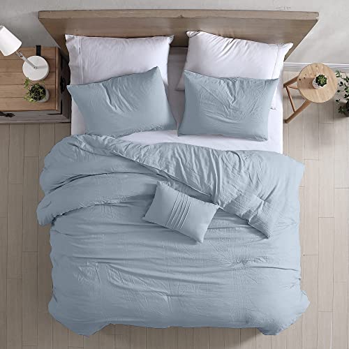 Image of Modern Threads 4-Piece Garment-Washed Comforter Set Beck Light Blue King