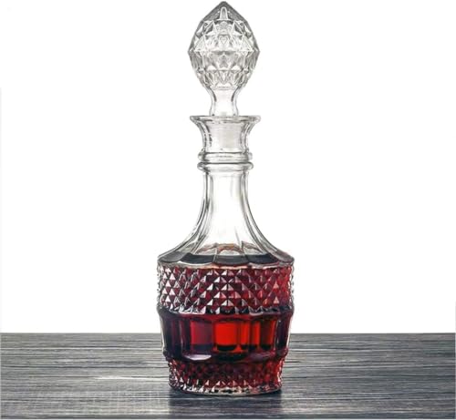 Image of European Style Glass Decanter Storage Container for Liquor, Whisky, Vodka, Scotch, Wine, Rum, Brandy, Champagne, Tequila, Juice (VINTAGE800)