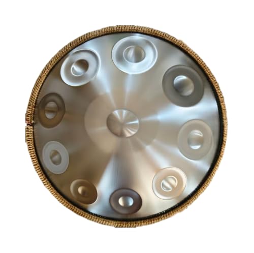 Sarospan Handpan Drum - 22-Inch 10-Note D Kurd 440Hz - Hand Tuning Handpan - Includes Soft Bag, Mallets, Stand, Note Stickers, Cleaning Cloth - Artist Performance Video