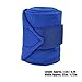 NutriEss 4Pcs Horse Leg Bandage Soft Polyester Set Kit Hoop and Loop Fastener Guard for Dog Cow Cat Blue