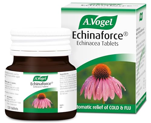 A.Vogel Echinaforce Echinacea Tablets relieves Cold & flu Symptoms by strengthening The Immune System, 120 Tablets