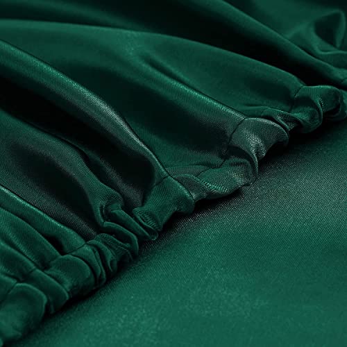 Homiest 4pcs Extra Deep Pocket Satin Sheets King Size Bed Set, 18-24 Inch Deep Pocket Bed Sheets Blackish Green Satin Sheet Set, Silky Satin Bedding Set Soft Fitted Sheet Set Fits Ultra Deep Mattress by Homiest - Image 8