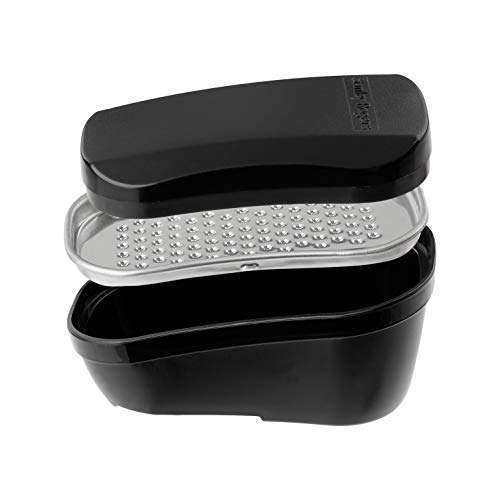 Stanley Rogers Râpe à muscade – Râpe à muscade en acier inoxydable de qualité supérieure avec couvercle et boîte de rangement – Idéal pour râper finement la noix de muscade et autres épices – 9,2 x