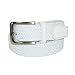 CTM Men's Elastic Braided Stretch Belt with Silver Buckle, M 34-36, White