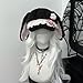 Stylish Octagonal Peaked Hat with Strawberry and Long Rabbits Ears Cosplay Headwear for Women Girl and Fashion Enthusiasts