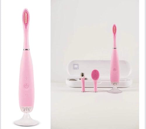 Electric Silicon Toothbrush for Adults 6000 Pulse IPX7 Antibacterial Electric Toothbrush with Rechargeable Power | 3 Brush Heads and Travel Case | Massage Head Brush Stand Charging Case Included