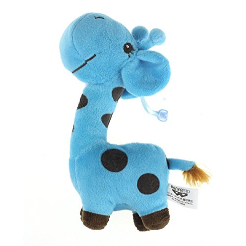 Auxma Jirafa Ciervo Juguete de Peluche suave Animal Muñeca para Bebé Fiesta de Cumpleaños Regalo (Azul)