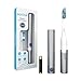 Sonisk Pulse | Battery Powered Electric Toothbrush | Portable Travel Size with Antimicrobial Sonic Technology | 1x Battery, 2X Brush Heads, 1x Travel Case Included (Metallic Silver)