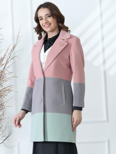 Image of PLAGG Women's Notched Lapel Long Overcoat