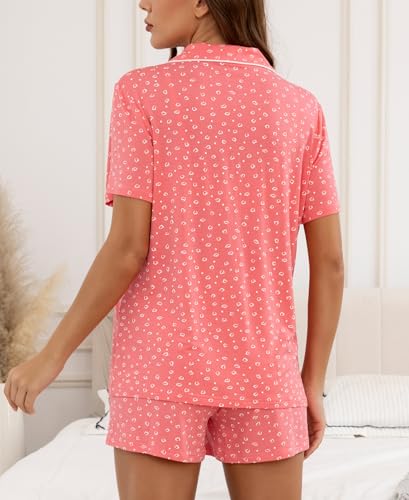 Image of HNG Pajama Sets for Women 2 Piece PJ Sets Short Sleeve Lounge Set Fashion Sleepwear XS-3XL
