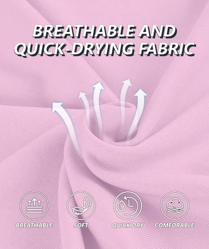Mens Polo Shirts Short Sleeve Printed Quick‑Dry Golf Tops Pink - image 7