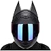 Casco Batman,Casco Integrale da Uomo per Moto Visiere Ribaltabili Casco Estivo per Scooter,Leggero,Per Ciclomotore,ATV,Casco da Strada,Certificato DOT/ECE B,L=57~59CM