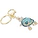 VALICLUD Strass Schildkröte Schlüsselanhänger Kristall Schildkröte Anhänger Schlüsselring Dekorative Keychain Ornament Auto Tasche Handtasche Anhänger Zubehör Inspiriert Keyring Geschenke