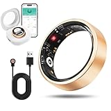 Smart Ring for Men and Women, Waterproof Fitness Ring Health Tracker, Heart Rate, Stress, Oxygen Monitor, Sleep Steps Calories Tracker, Activity Ring Compatible with iPhone and Android(14#)
