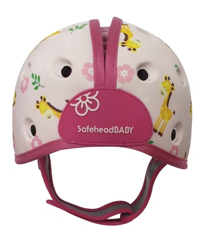 safeheadbaby award-winning infant safety helmet baby helmet for crawling walking ultra-lightweight baby head protector expandable and breathable toddler head protection helmets - giraffe baby