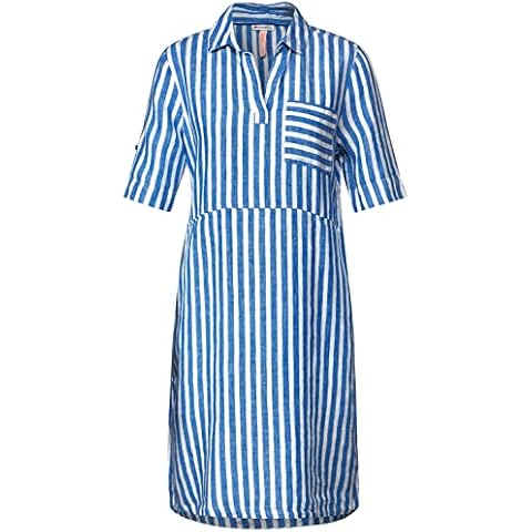 Street One Vestido de Lino Azul Intenso Mujer Cover