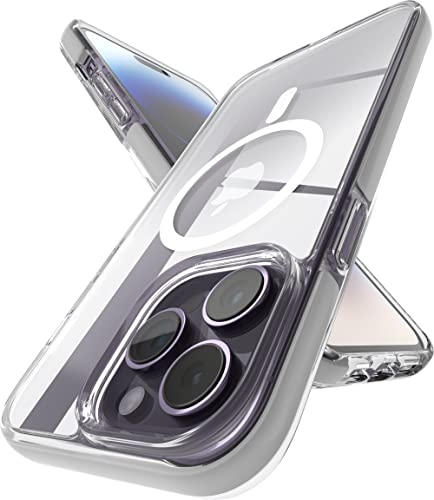 Image of eller sante Guard MagPro for iPhone 14 Pro Case Cover, 10 Feet Drop Protection, Shockproof, Scratch Resistant, Slim, Thin Compatible with MagSafe iPhone 14 Pro Back Cover - White
