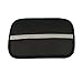 U&M Bling Bling Auto Armrest Console Cushion, Soft Plush Luster Crystal Arm Rest Padding Protective Case Diamond Car Decor Accessories for Women (Black-Leather)