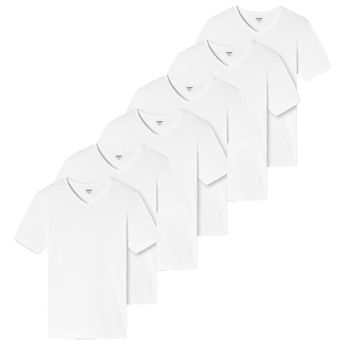 Uncover by Schiesser - 6er Spar-Pack Herren Unterhemd/T-Shirt Kurzarm - Baumwolle
