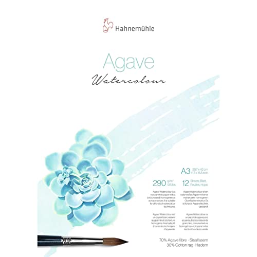 Agave Fibre 290 g/m² Watercolour Block - A3, 12 hojas
