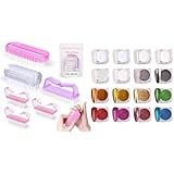 MelodySusie All in One Nail Brush Set & 16Pcs Chrome Nail Powder