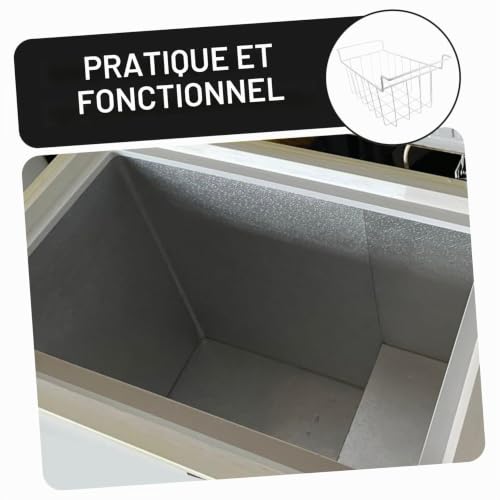 GLEAVI Panier Congélateur Métallique Suspendu Organiseur De Rangement avec Poignée Bac à Rangement pour Coffre Et Frigo Structure Maille Facile à Nettoyer – vue 6