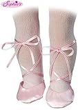 Doll Ballet Slippers & White Doll Tights fit for 18 Inch American Girl Dolls - Pink Doll Slippers and White Doll Tights Set