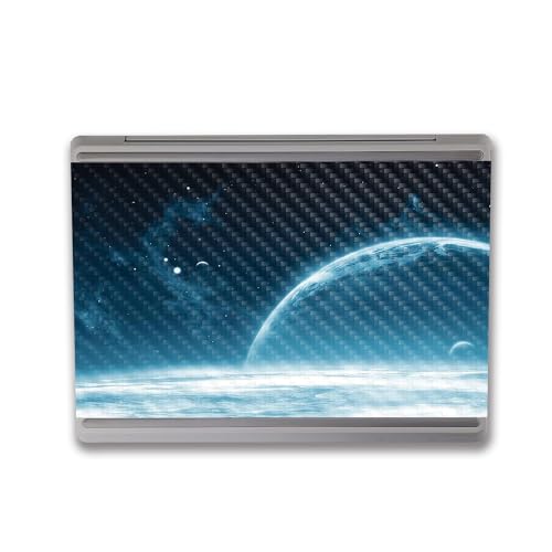 Image of MightySkins Carbon Fiber Skin Compatible with Microsoft Surface Laptop Go 3 (2023) Full Wrap Kit - Outer Space | Protective, Durable Textured Carbon Fiber Finish | Made in The USA