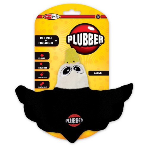 Jakks Plubber Dog Toy, Bald Eagle, Large