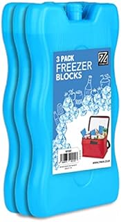 ZYBUX - Blue Freezer Blocks Cools & Keeps pots for plantsoods Freshness, Cooler for Outdoor, Picnic Beach Camping, Slim, Sleek Design Reusable, Long Lasting Coolness