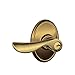 SCHLAGE F51A CHP 609 WKF Champagne Lever with Wakefield Trim Keyed Entry Lock, Antique Brass