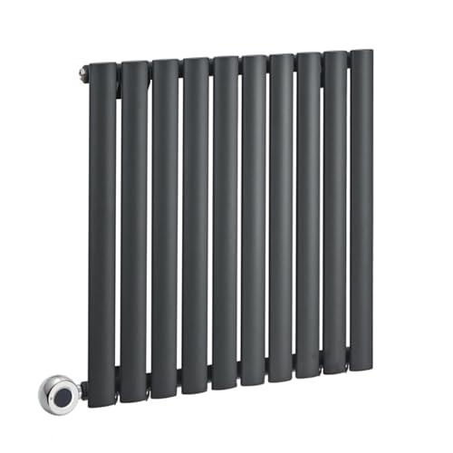 Image of Milano Aruba 600W Anthracite Horizontal Single Panel WiFi Electric Radiator UK Plug - 635 x 590mm