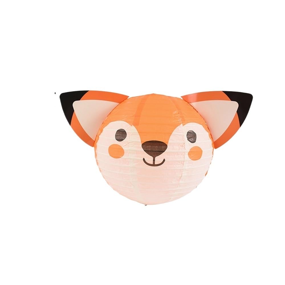Jungle Forest Farm Animals Paper Lanterns Birthday Baby Shower Party Home Doorway Bedroom Ceiling Decor Tiger Fox Lion Panda(A05)