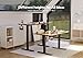 Claiks Electric Standing Desk, Adjustable Height Stand up Desk, 24x48 Inches Sit Stand Home Office Desk with Splice Board, Black Frame/Rustic Brown Top
