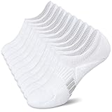 Amutost No Show Socks Womens White Running Thick Low Cut Athletic Ankle Soft 5-6