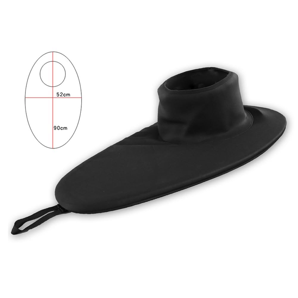 Falda de neopreno SBR con cubierta elástica para cabina de barco y canoa (90 x 52 cm), color negro