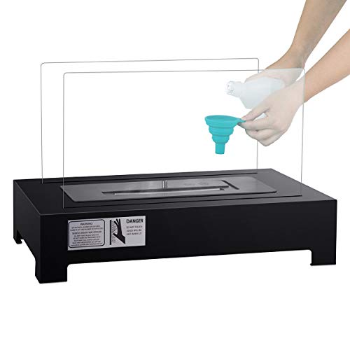 AchieveUSA Stainless Steel Portable Tabletop Ventless Bio Ethanol Fireplace