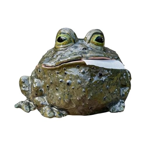 Funny Toad Tissue Holder Frog Toilet Paper Holder Whimsical Toad Tissue Box Cover Humorous Home Decor Can Be Placed in the Kitchen Bathroom or Bedroom (1pcs)