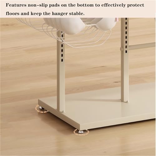 Linrie 4-Tier Garment Rack & Underwear Display Stand, Metal Retail Shelf for Bras, Shorts, Hats - Commercial Clothing Store Showroom Rack (80x40x135cm)